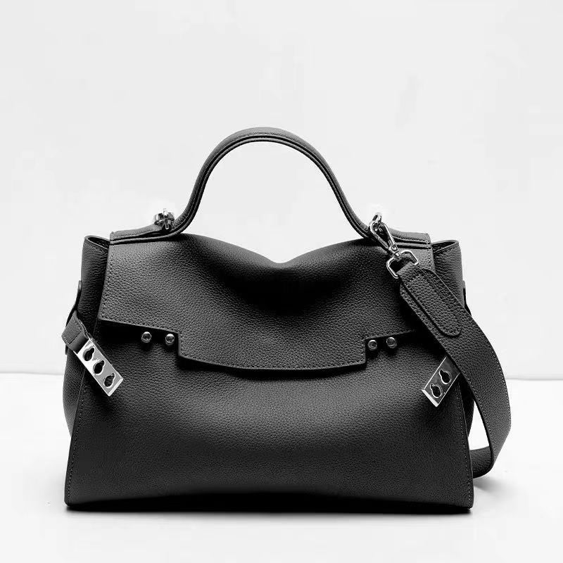 Women's Kelly High-grade Niche Leather Large Capacity Bags