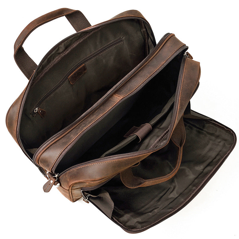 Men's Vintage Genuine Leather Crazy Horse Leisure Men's Briefcases