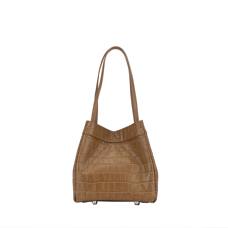 Women's Layer Cowhide Korean Simple Genuine Leather Handbags