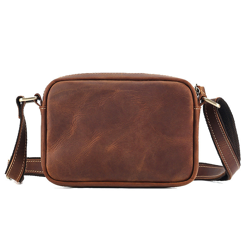Men's Leather First Layer Cowhide Crazy Horse Men's Shoulder Bags
