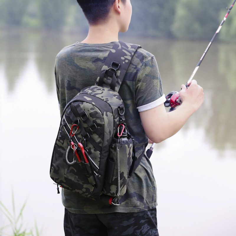 Men's Fishing Camouflage Tactics Cycling Fashion Single Men's Chest Bags