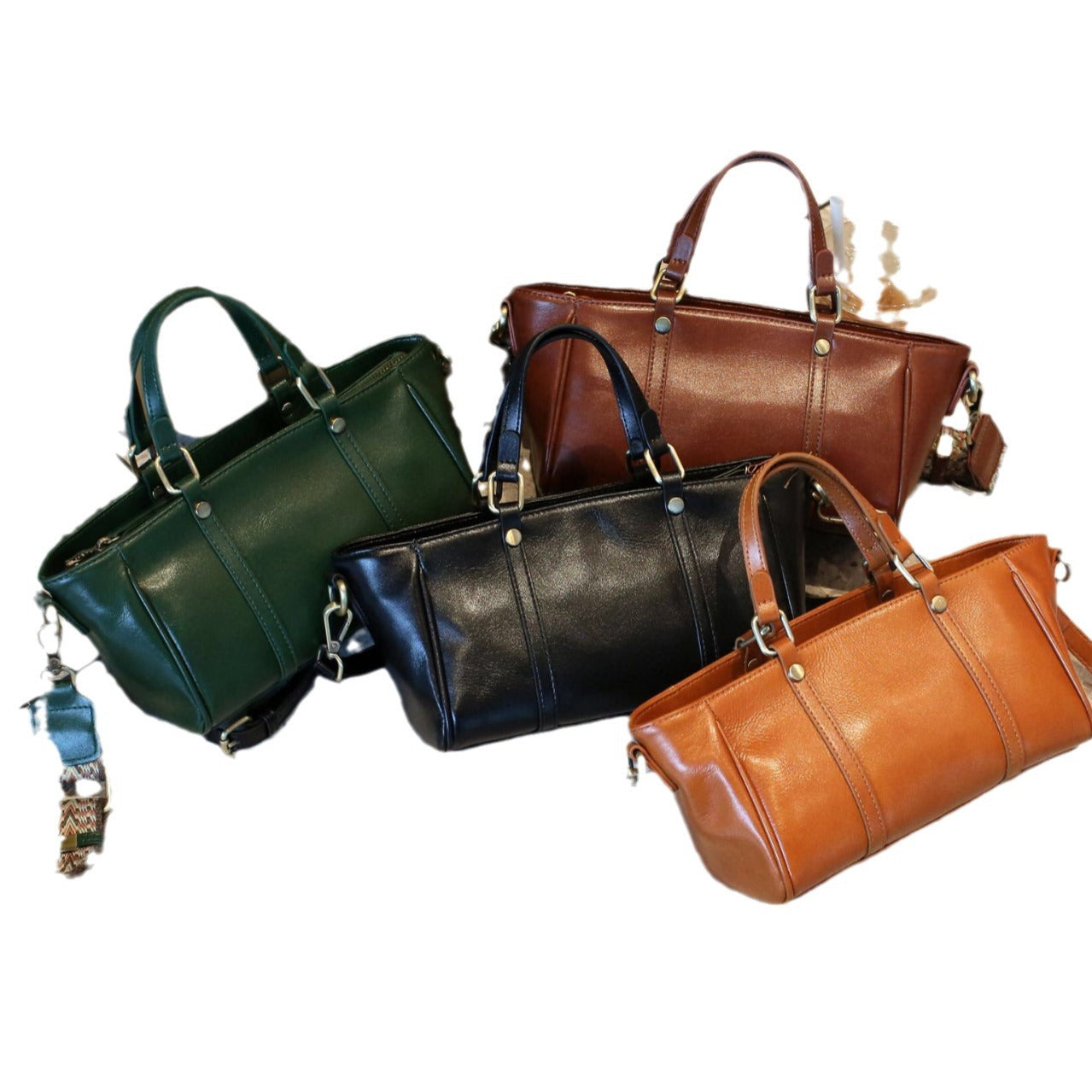 Women's First Layer Cattlehide Leather Fashion High-grade Small Square Bags
