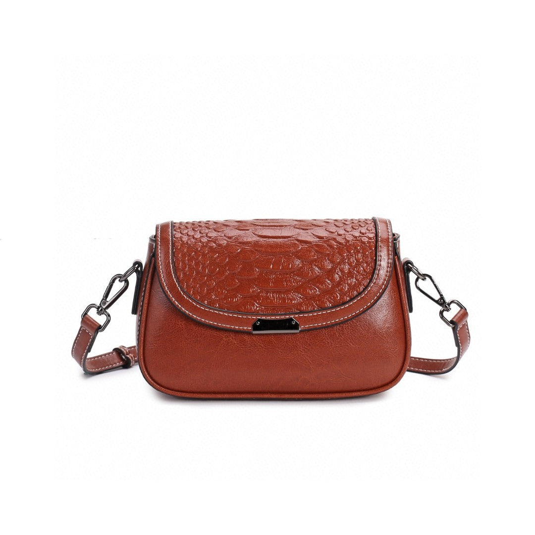 Women's Genuine Leather Crocodile Pattern Large Capacity Shoulder Bags