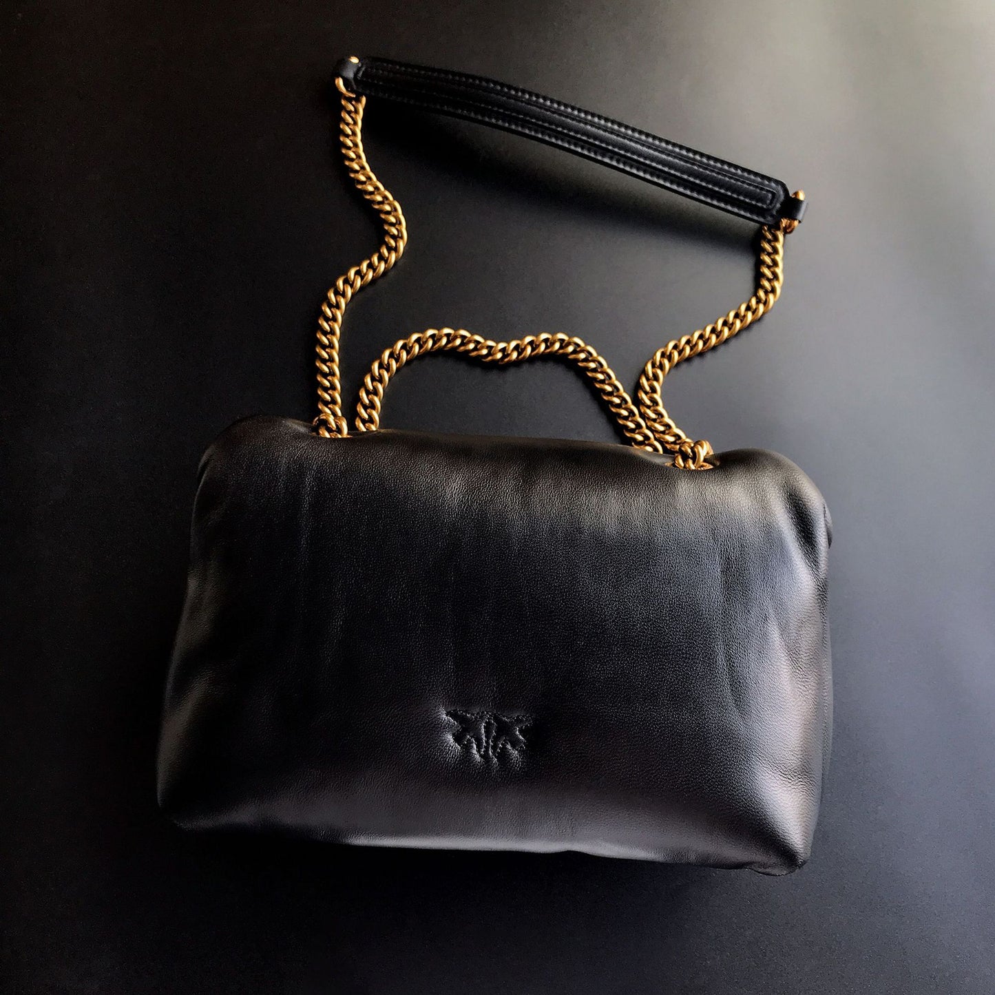 Quality Sheepskin Letter Puff Pillow Chain Shoulder Bags