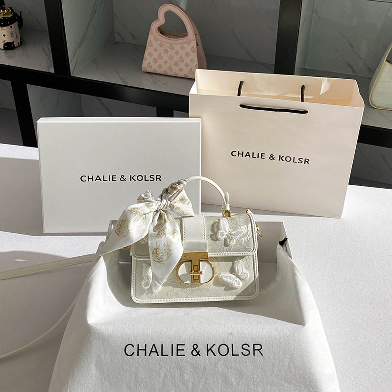 Women's Ballet Style Niche Butterfly Box High-grade Small Square Bags