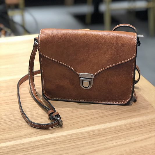 Women's Color First Layer Cowhide Genuine Leather Retro Crossbody Bags