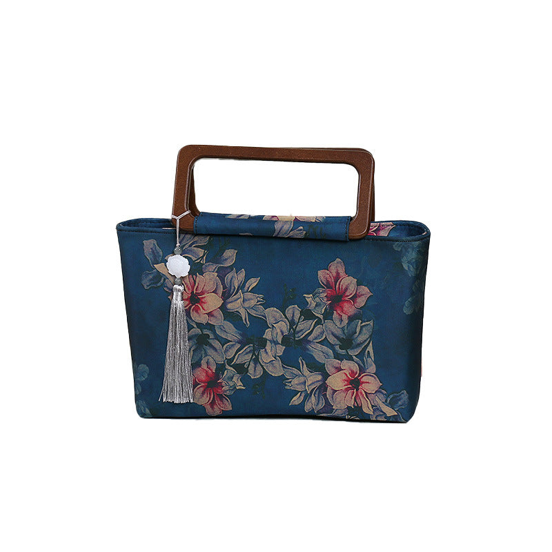 Ancient Style Cheongsam National Elegant Wooden Portable Handbags