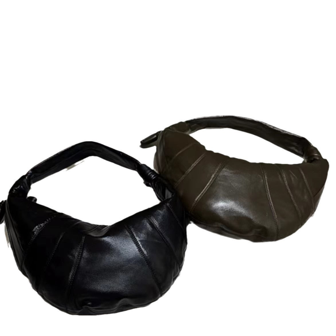 Women's Design Sheepskin Fashion Underarm Croissant Armpit Bags