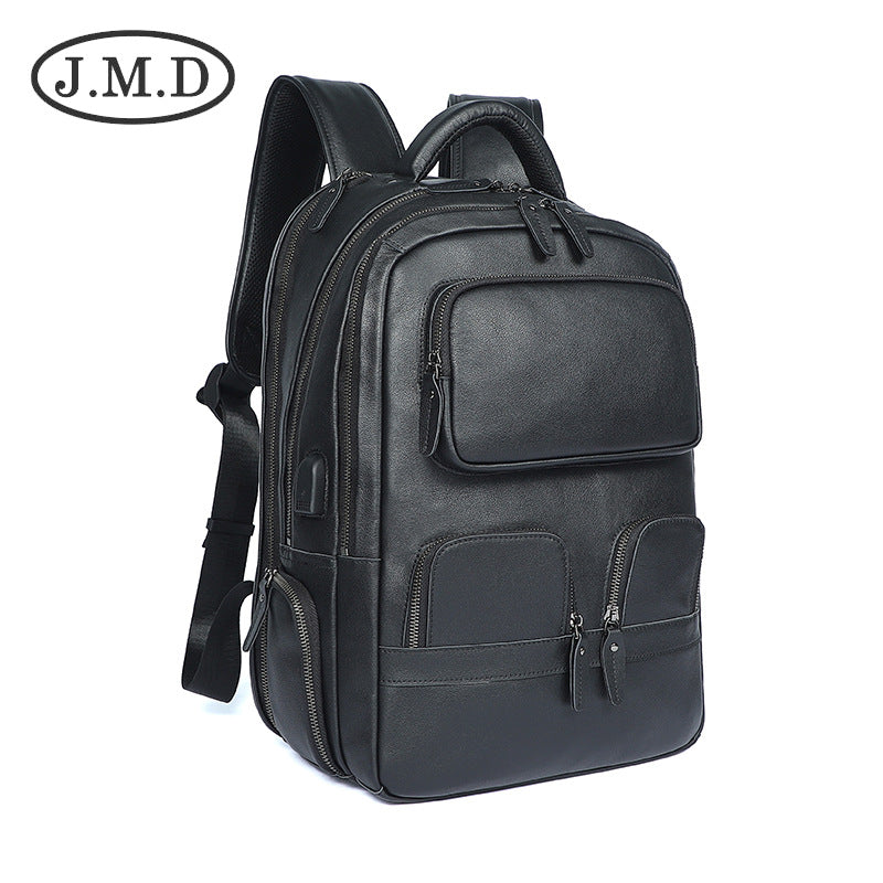 Men's Strict Selection Retro Crazy Horse Leather Large Backpacks