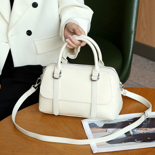 Women's Genuine Leather Boston Versatile First Layer Crossbody Bags