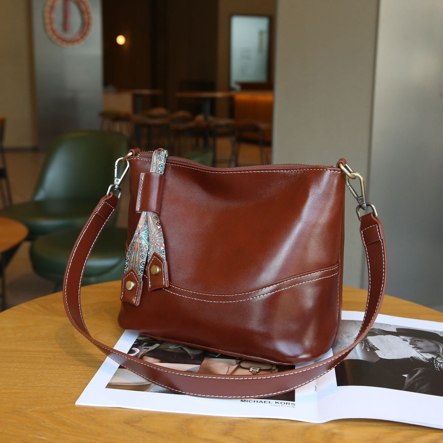 Women's Vegetable Tanned Leather Cow Single Lady's Fashion Large Capacity Bags