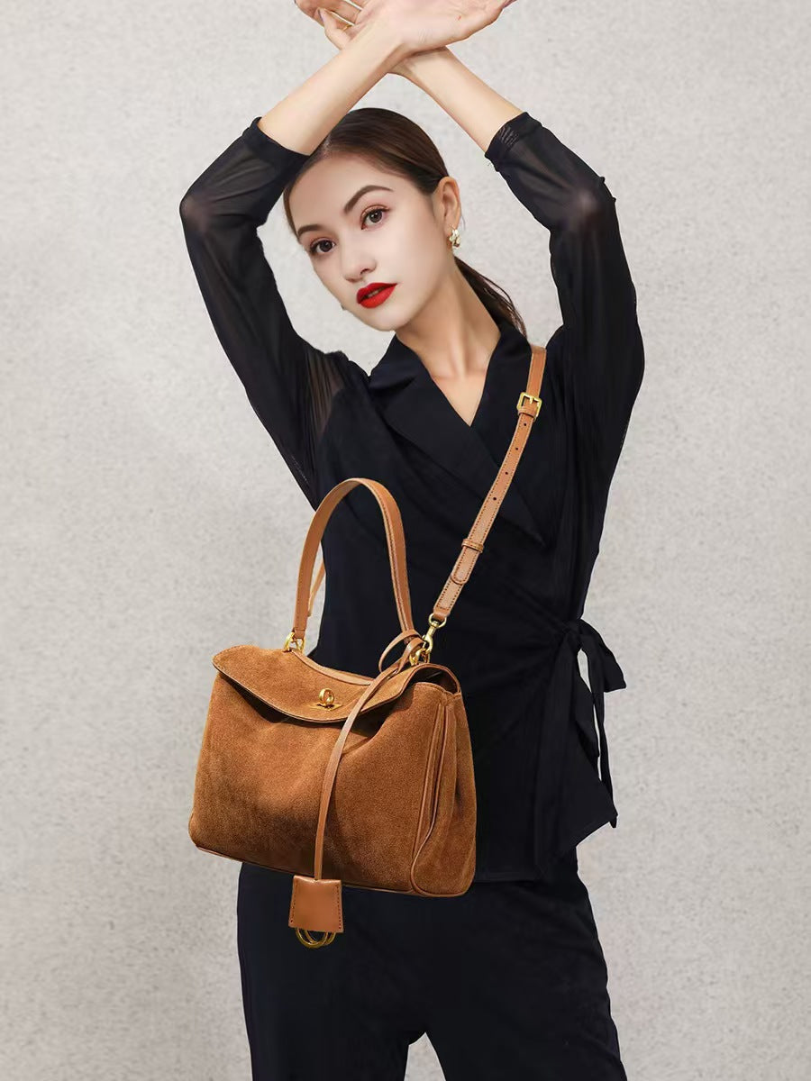 Leather Kelly Cowhide Large Capacity Commuter Bags