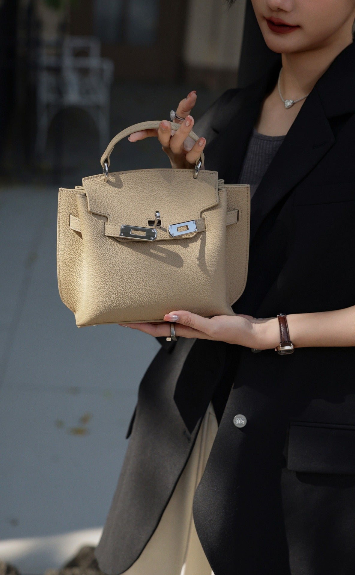 Layer Cowhide Kelly Versatile Retro Genuine Handbags