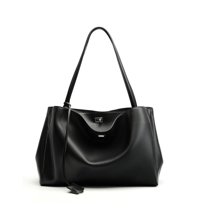Women's Leather Genuine Underarm First Layer Cowhide Large Tote Bags