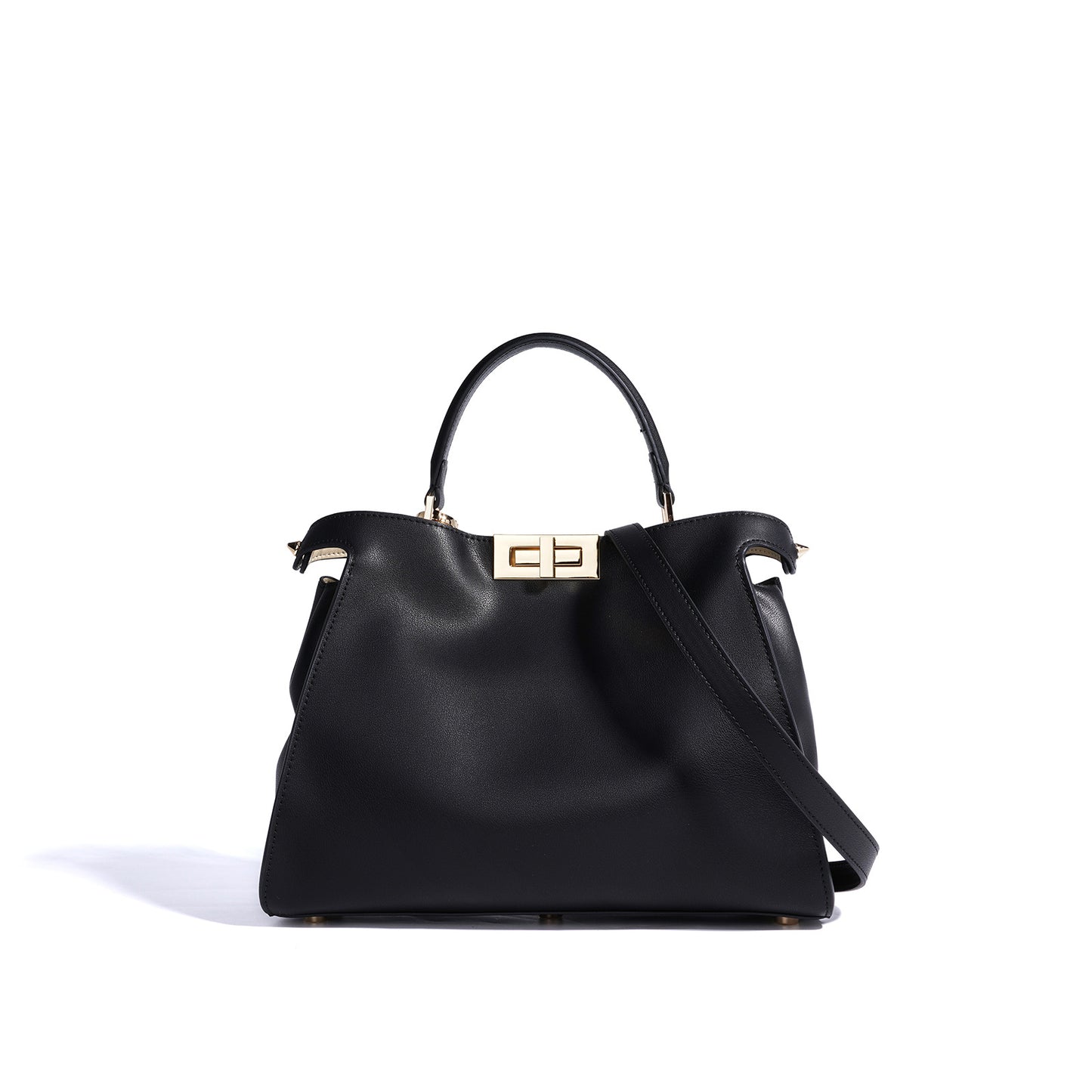 Women's Lady Like Woman Genuine Leather Rotating Large Handbags