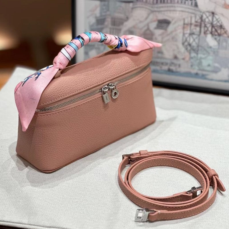 Leather Lunch Box First Layer Cowhide Shoulder Bags