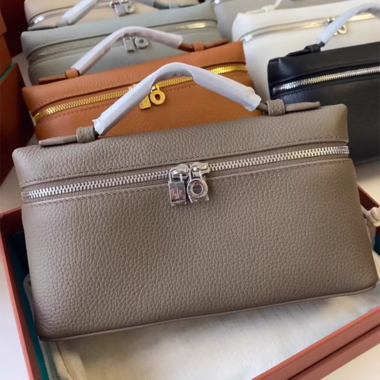 Women's Leather Lunch Box Genuine Pattern First Crossbody Bags
