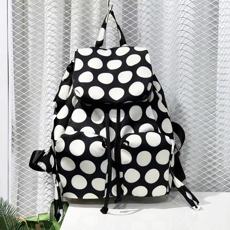 Women's Flip Drawstring Large Capacity Korean Style Backpacks