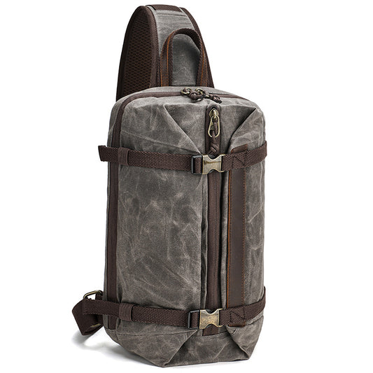 Men's Canvas Retro Large Capacity Fashion Men's Chest Bags