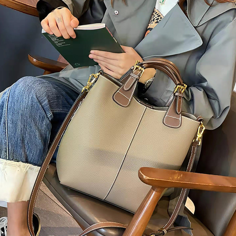 Women's Genuine Leather Trendy Large Capacity Fashion Handbags