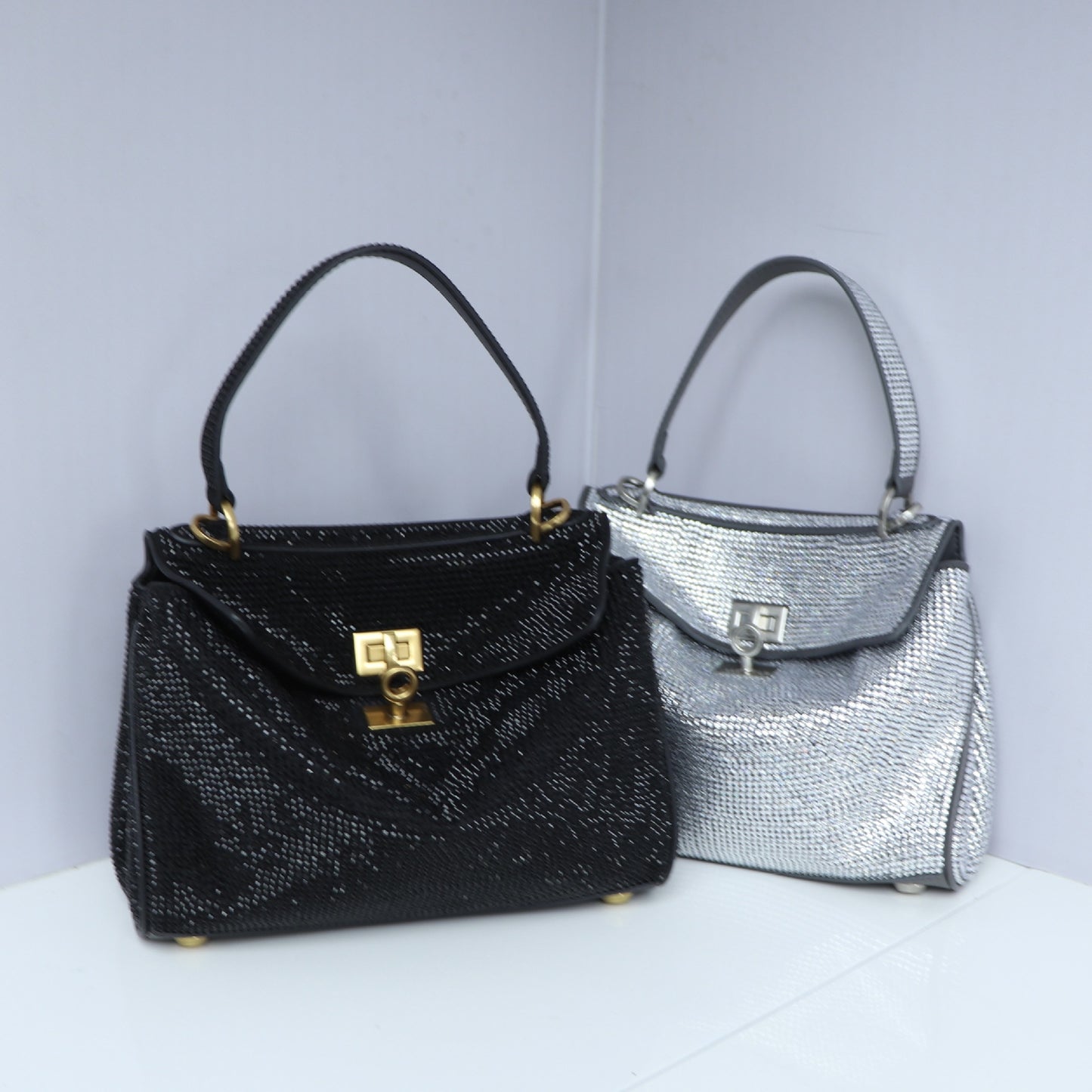 Women's Diamond Light Luxury Shiny Rhinestone Kelly Tote Bags