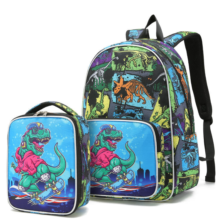 Primary First-class Cartoon Dinosaur Lunch Boy Elementary School Students' Schoolbags