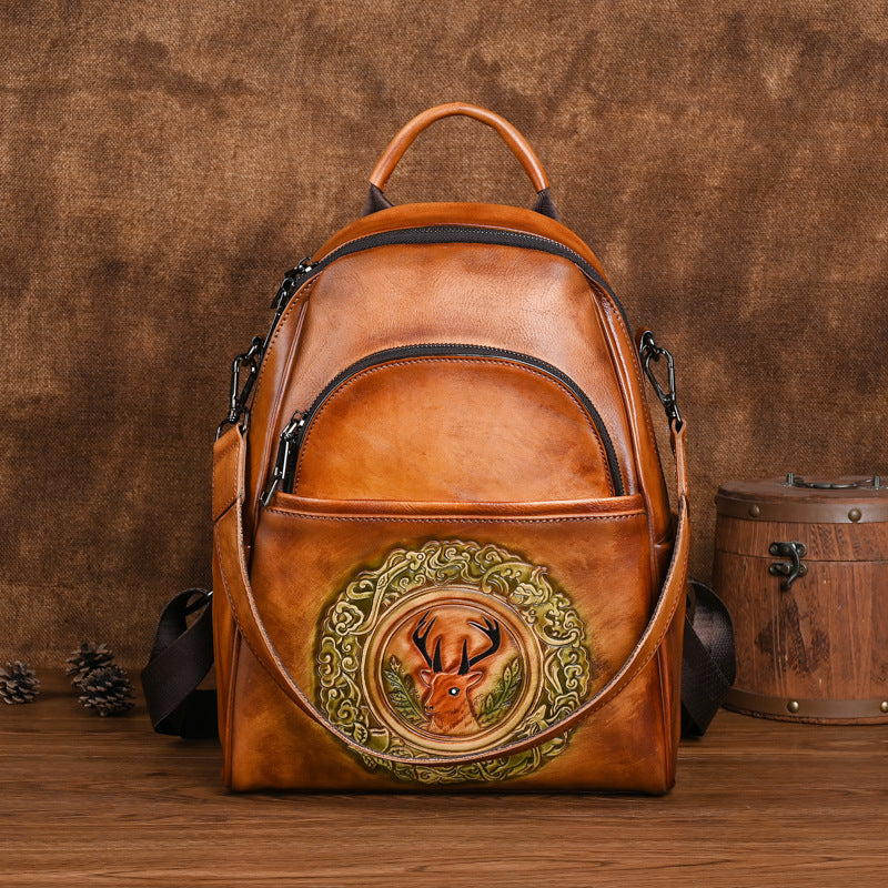 Retro Rub Colored Female First Layer Backpacks