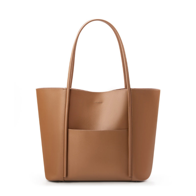 Women's Genuine Leather Cowhide Underarm Large Capacity Tote Bags