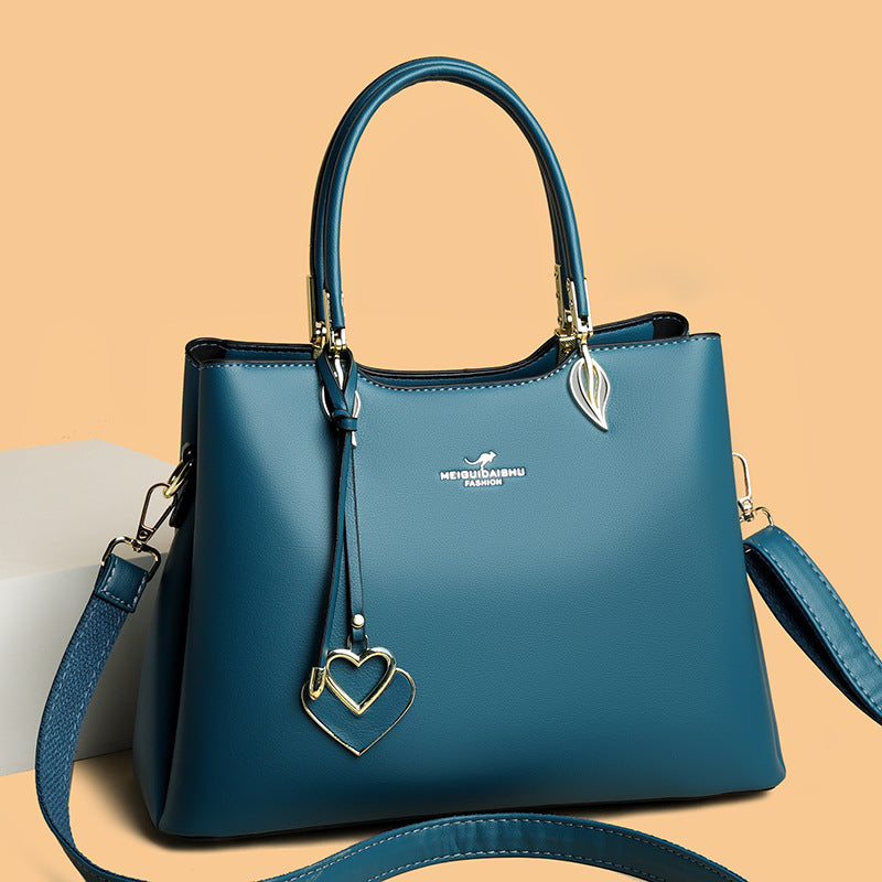 Women's Rose Kangaroo Classy Mom Soft Leather Handbags