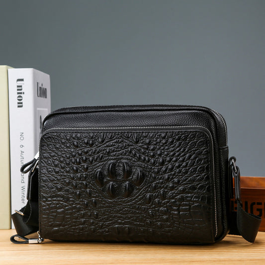 Men's First Layer Cowhide Leather Fashion Genuine Bags