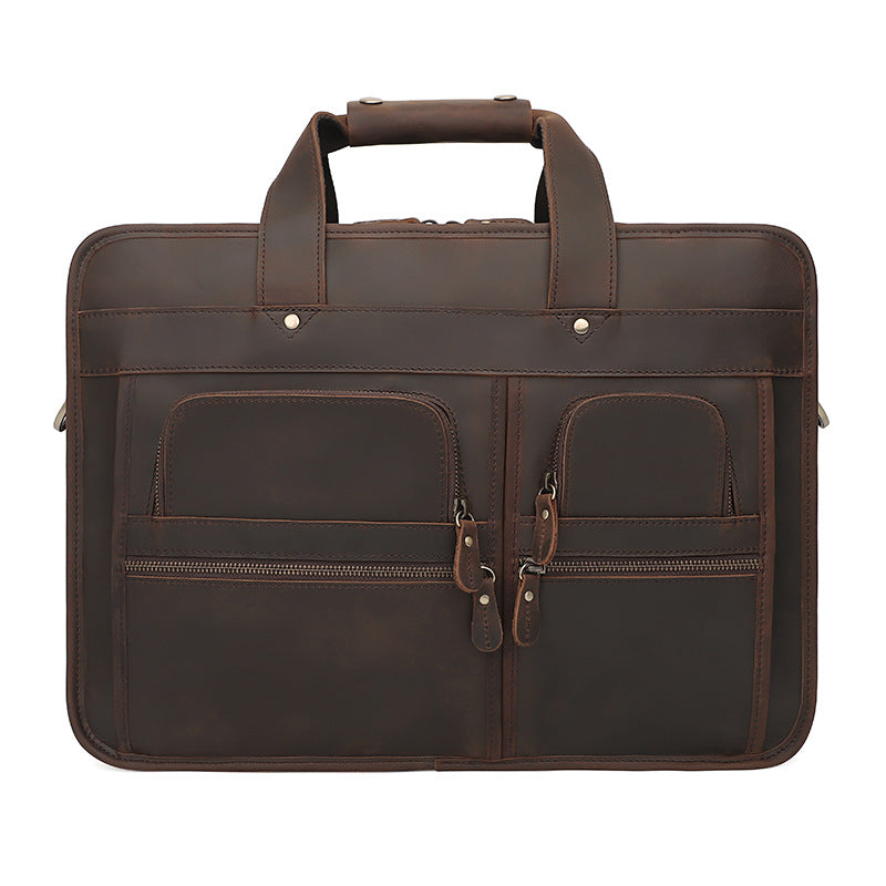 Men's Genuine Leather Business First Layer Cowhide Bags