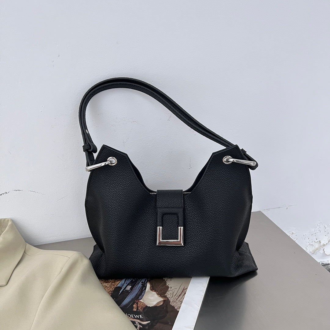 Women's Underarm Cowhide Fashion Trendy Advanced Texture Armpit Bags
