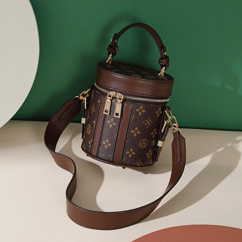 Women's Cylinder Fashion Trendy Korean Wild Round Shoulder Bags