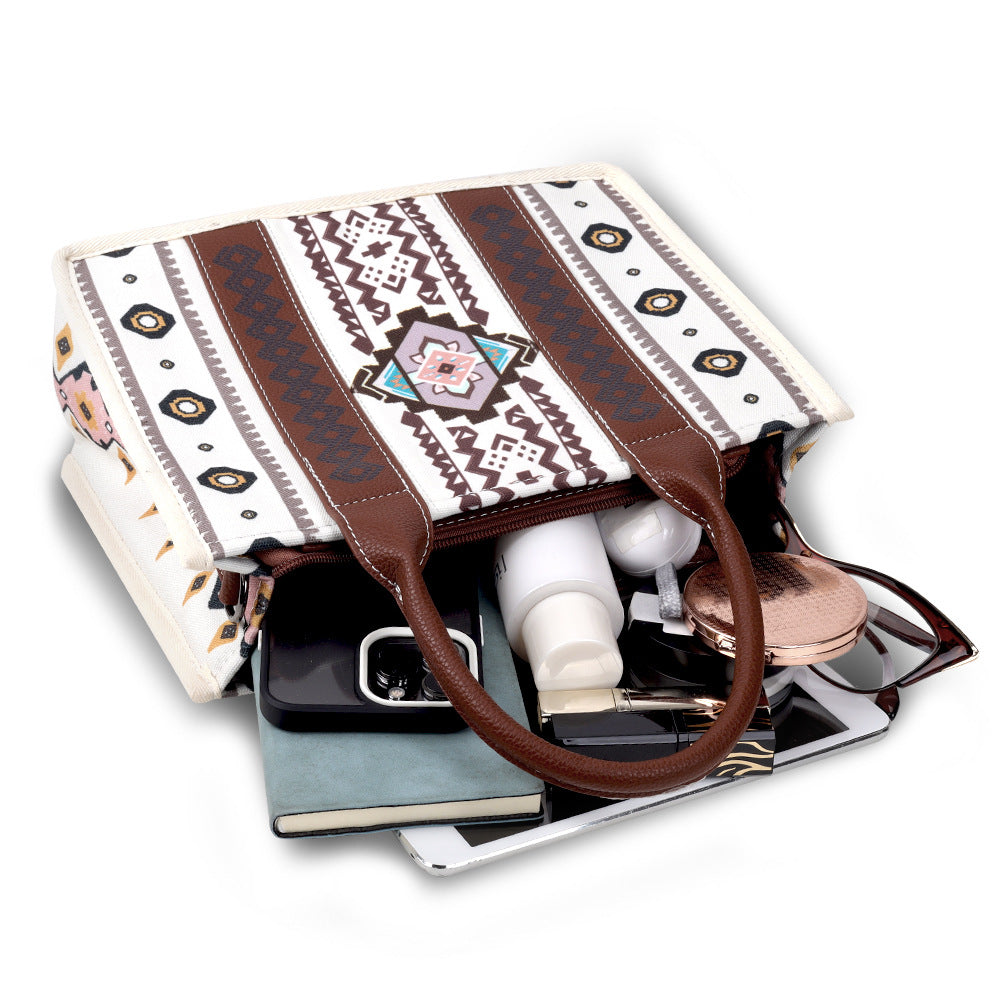 Women's Bohemian Ethnic Style Canvas Large Capacity Tote Bags