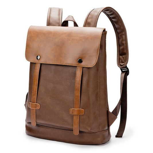 Men's Korean Trendy Retro Preppy Style Leisure Backpacks