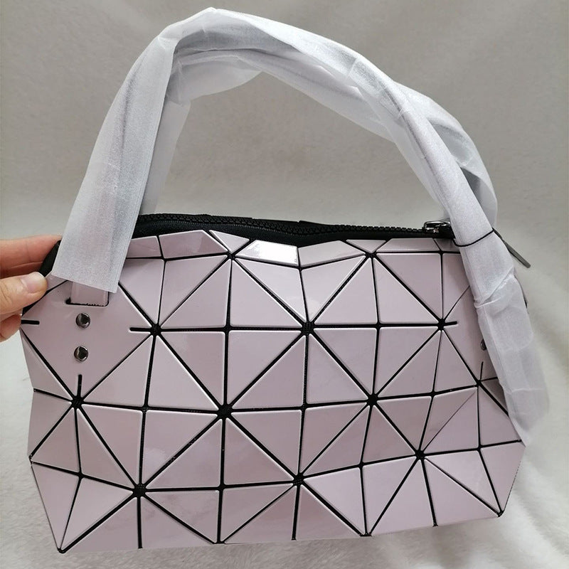 Triangle Rhombus Boston Frosted Underarm Fashion Pillow Handbags