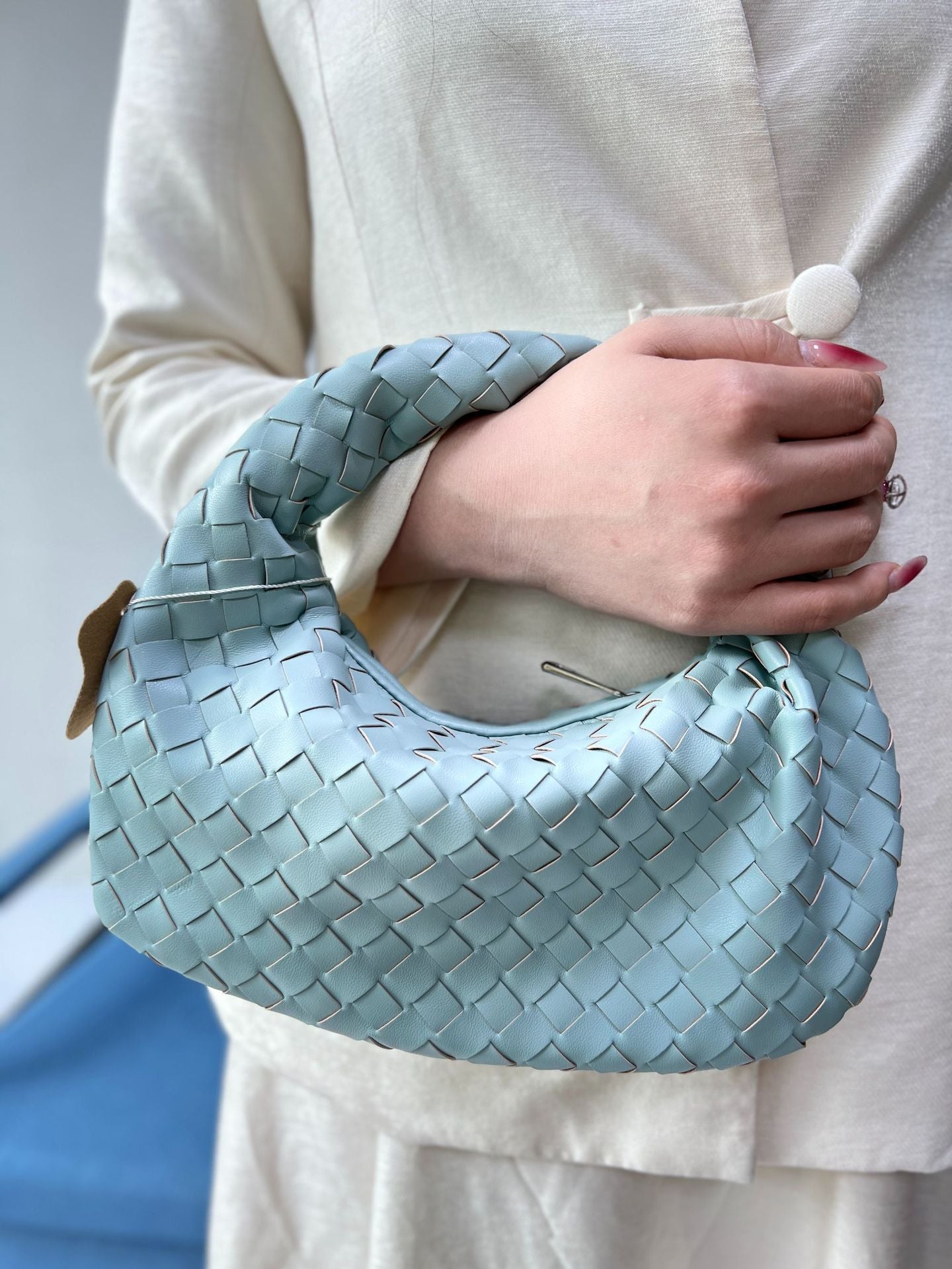 Knotted Hand-woven Horn Portable Dumpling Lot Handbags