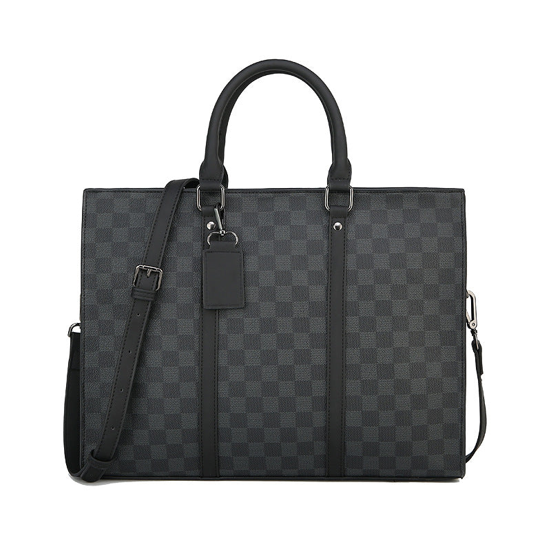 Men's Portable Plaid Business Computer Fashion Men's Briefcases