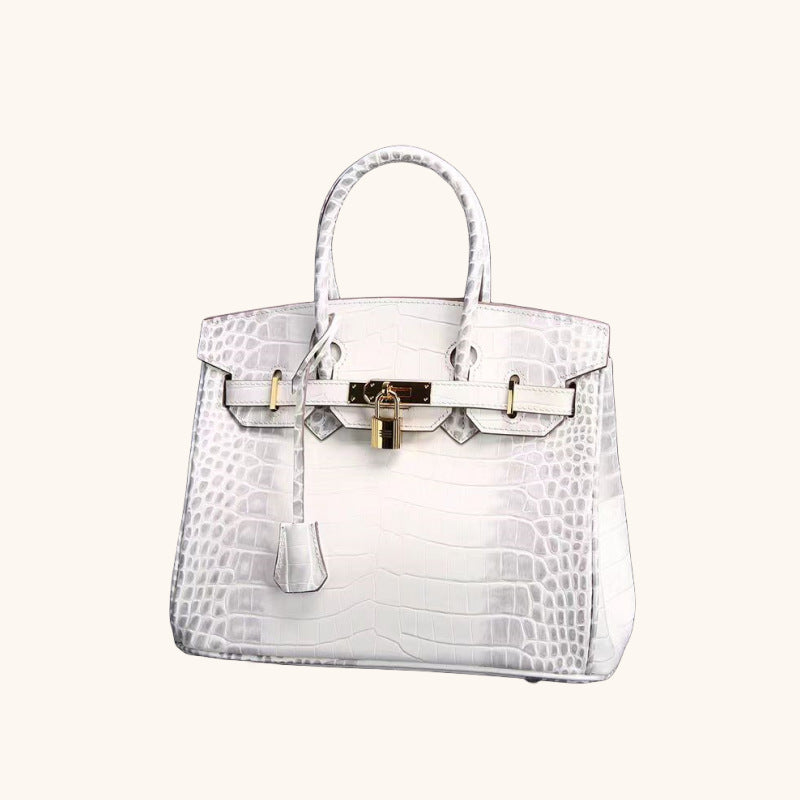 Women's Pattern Genuine Leather High Sense Large Bags