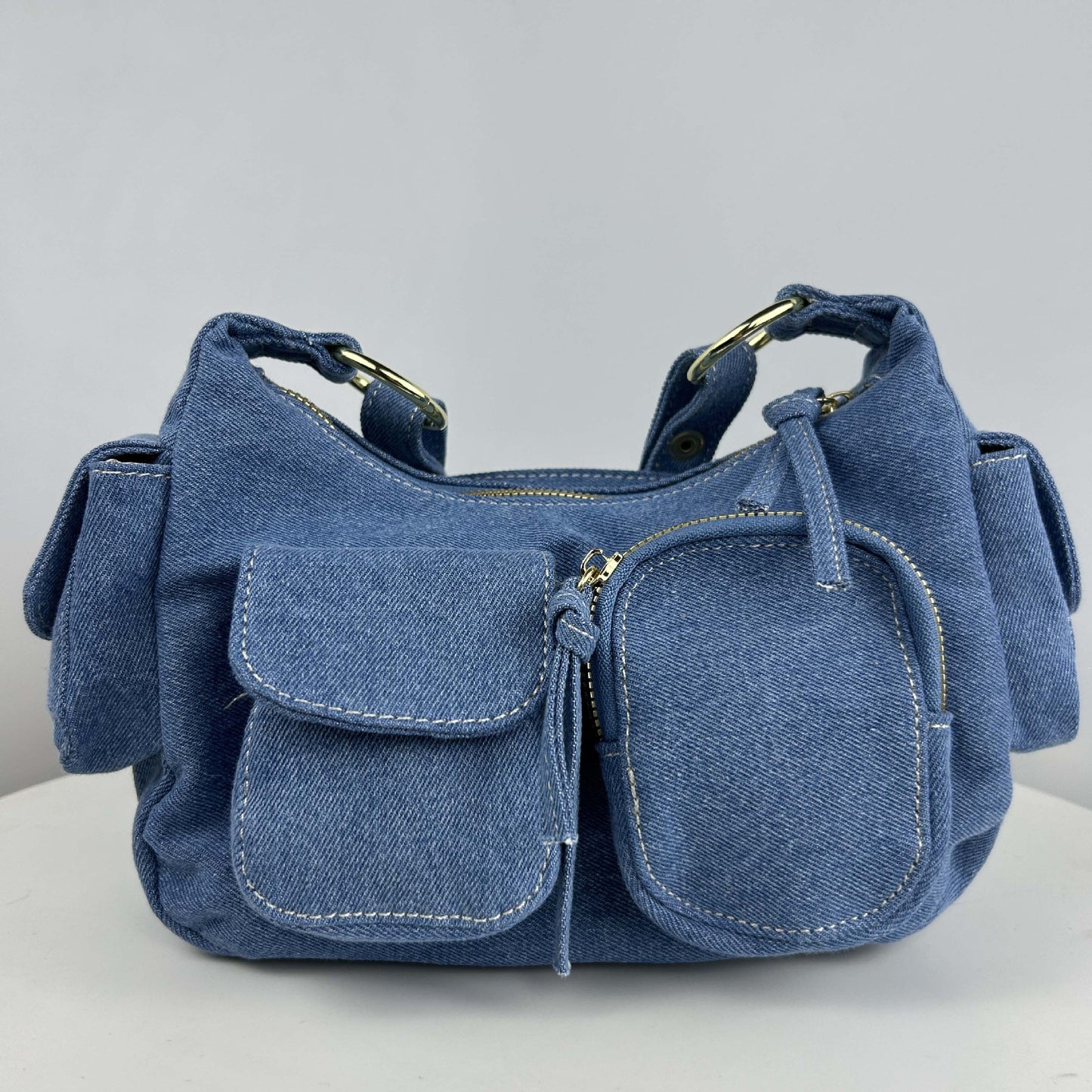 Women's & Men's Classic Creative Retro Blue Denim Men's Bags