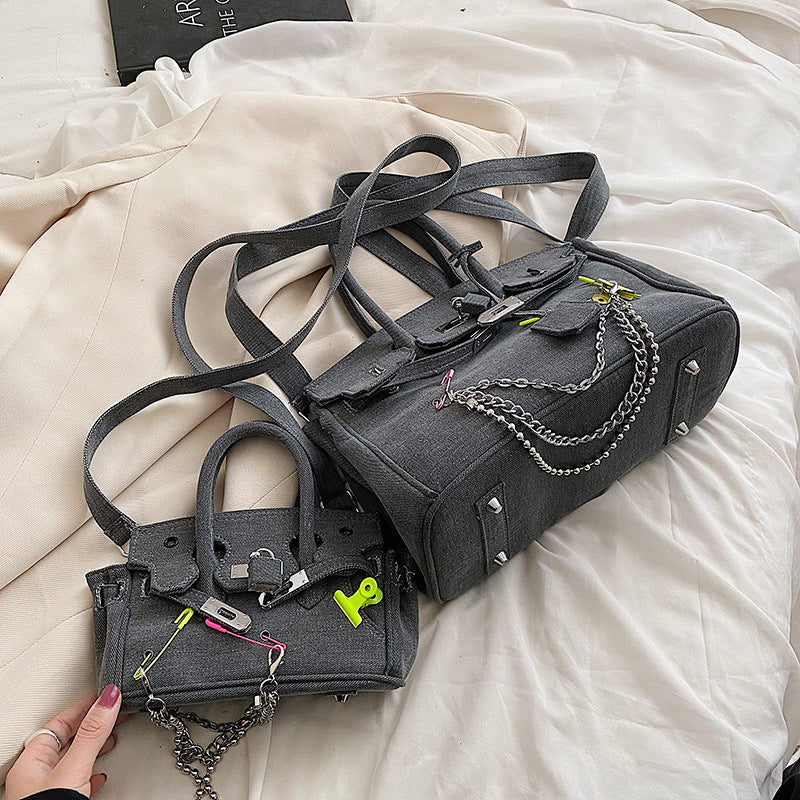 Women's Design Commuter Western Style Denim Shoulder Bags