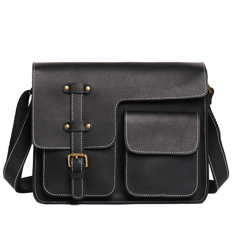 Women's & Men's & Leather Horizontal Crazy Horse First Bags