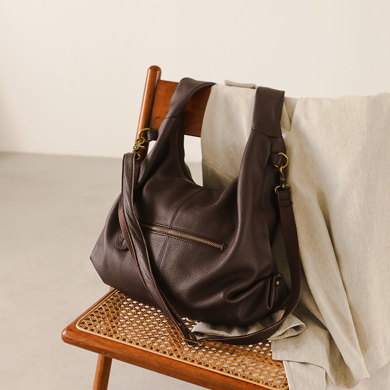 Women's Genuine Leather High Sense Large Capacity Tote Bags