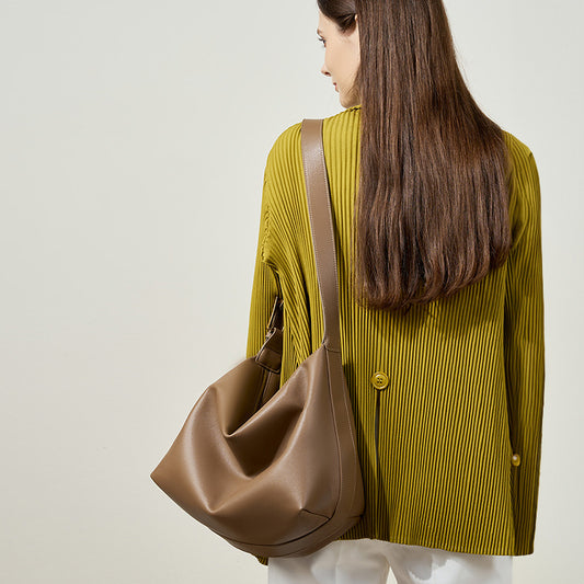 Women's Genuine Leather Underarm Large Hobo Cow Crossbody Bags