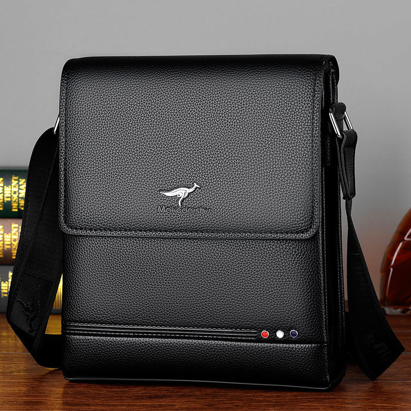 Men's Durable Slouchy Business Cattle Leather Men's Shoulder Bags