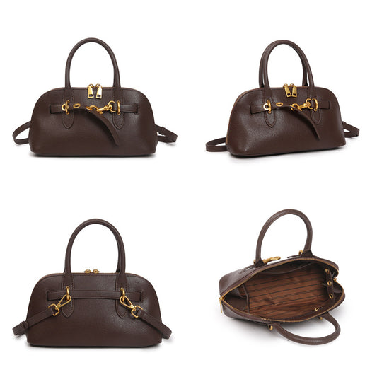 Women's Light Luxury Minority Shell Genuine Leather Crossbody Bags