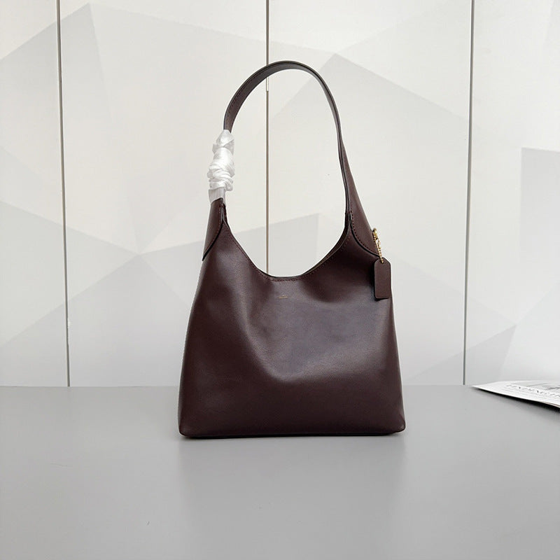 Women's Genuine Leather Retro Underarm Shopping For Crossbody Bags