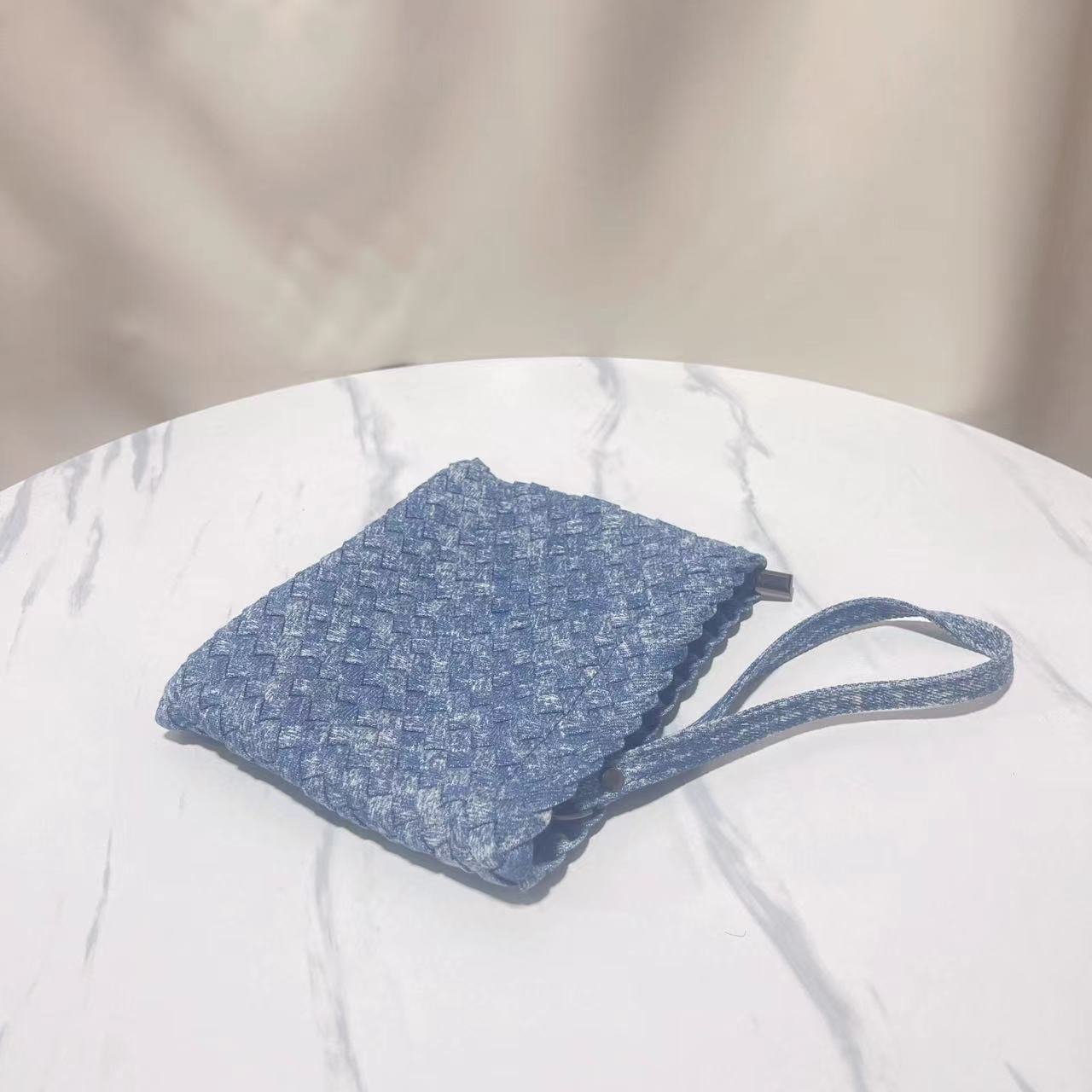 Women's Snowflake Denim Woven Chain Jean Mother Handbags