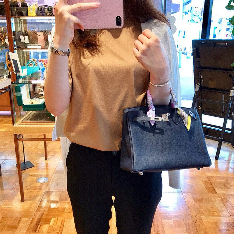 Women's Top Layer Cowhide Lychee Pattern Crocodile Handbags