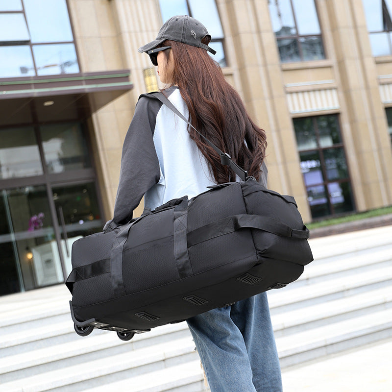 Capacity Multifunctional With Wheels Folding Camping Travel Bags